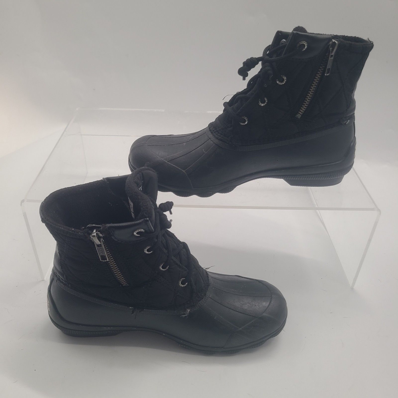 Sperry Women's Saltwater Seacycled Nylon Rain Snow Booties Black 7.5 Sts85654 — image 3 of 8